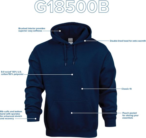 Youth Hoodie Sweatshirt, Style G18500B - Image 4