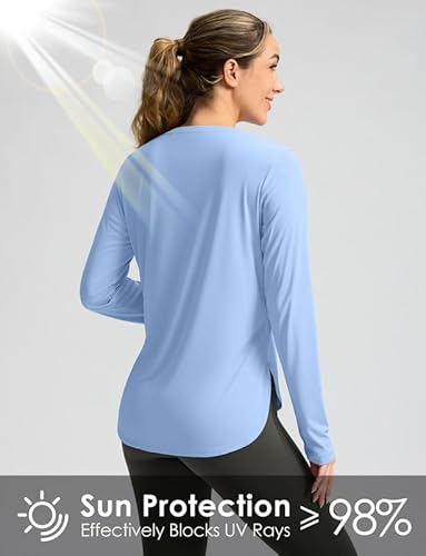 Women's Sun Shirts UPF 50+ Long Sleeve UV Protection Shirt Lightweight Quick Dry Workout Hiking Tops for Women - Image 5